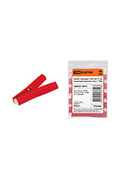 SQ0541-0015, Зажим "крокодил" ЗКИ 30А 75мм в изоляции красный (10шт)