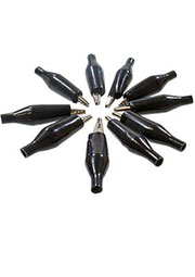 SQ0541-0002, зажим крокодил ЗКИ 3А 40мм в изоляции черный (10шт)