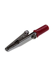 16-0009 red, (FD-1709) зажим крокодил 53мм 15A красный