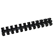 ЗВИ-10, зажим винтовой 10А 12пар 1,5-6мм2 100С черный SQ0510-0033