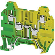 AVK2,5CCT (земля), 334220 Клеммник 4-х выводной, 2,5 мм.кв.