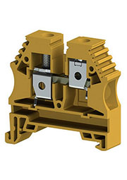 AVK10 (желтый), 304153RP Клеммник на DIN-рейку 10мм.кв.