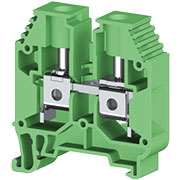 AVK16 (Зеленый), 304162 Клеммник на DIN-рейку 16мм.кв.