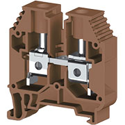 AVK16 (Коричневый), 304168 Клеммник на DIN-рейку 16мм.кв.