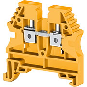 AVK4 (желтый), 304133RP Клеммник на DIN-рейку 4мм.кв.