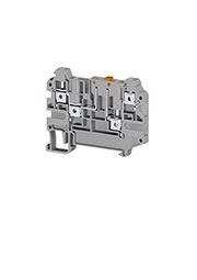 AVK4CCA (серый), 325219 Клеммник 4-х выводной с размыкателем, 4 мм.кв.