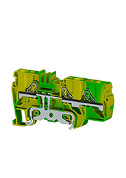 PYK6ET (земля), 336620 Клеммник пруж.быстрозажимной (Push in), 3-х выводной, 6мм.кв.