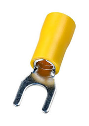 SV5.5-5, наконечник вилочный желтый 48A, L=23.9мм d2=9мм