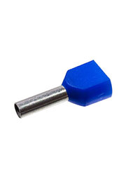 966144-8, наконечник на провод 2х2.5мм2 синий