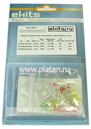 EK-HL3RGY, Набор индикаторных светодиодов 3мм (3 цвета по 15 шт)