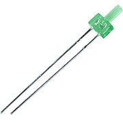 L-13GD, Светодиод Flat Top зеленый 70 d=2мм 10мКд 568нМ