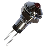 H10+B5133b, Светодиод красный 3мм с держателем на панель М6