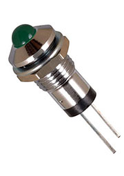 H10+B3133b, Светодиод зеленый 3мм с держателем на панель М6