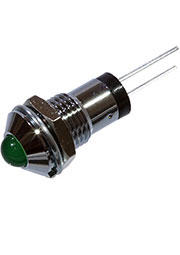 H9+B3135, Светодиод зеленый 5мм с держателем на панель М8