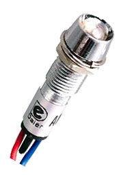 XD8-1W-G 24V, светодиод с держателем зеленый 24VDC провод