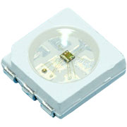 WS2815B, светодиод 12В RGB 5050 SMT белый N5050-HOD100C