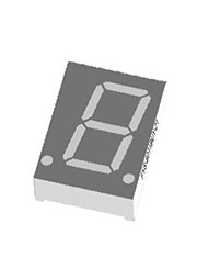 FYS-8011BUY-21-L4.0, 7-сегментный дисплей 20,4мм желтый ОА 590нм