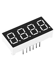 FYS-8016BUHR-21, 7-сегментный дисплей 20,4мм красный ОА