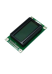 WH0802A-YGH-CT#, ЖКИ симв, 8х2, подсв. Ж-З, инд. Серый