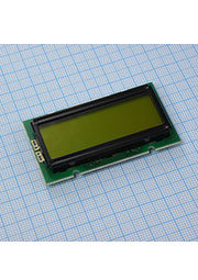 WH1202A-YGH-CT#, ЖКИ симв, 12х2, подсв. Ж-З, инд. Серый