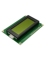 WH1604A-YYK-CT#, ЖКИ симв, 16х4, подсв. Ж-З, инд. Ж-З