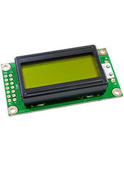 WH0802A-YYH-CT#, ЖКИ симв, 8х2, подсв. Ж-З, инд. Ж-З