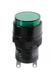 D16PLR1-000GG, индикатор зеленый 220В, неоновая подсветка