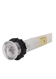 S102NB, Сигнальная арматура 10мм белая с зажим. MS и  с неон. лампой