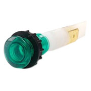 S102NY, Сигнальная арматура 10мм зеленая с зажим. MS и с неон. лампой