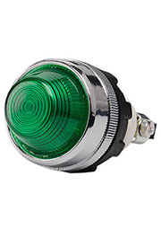 S220NY, Арматура сигнальная зеленая 22мм с конической линзой