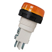 S224NS7, Арматура сигнальная желтая 22мм (под лампу с резьбой Ba9S) 220B