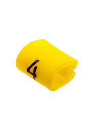 EC0193-000, 05811404, маркер "4" на кабель 2-3.2мм желтый