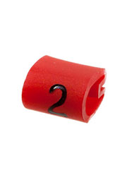 EC0180-000, 05811202, маркер "2" на кабель 2-3.2мм красный