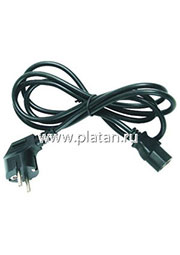 PC-186-VDE-3M, Кабель питания (сетевой) ,220В,10А черный, 3 м