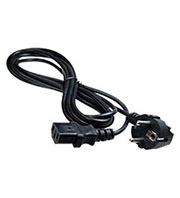 PC186-10, кабель питания с заземлением EURO 3x0.55мм2, 3м черный