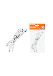 SQ1305-0001, шнур питания плоская вилка ШУ01В с выключателем 2х0.75мм2 2м