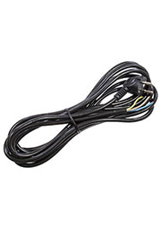 ПВС-ВП 3Х1.5, Шнур сетевой с вилкой S22 3х1.5мм2 5м черный