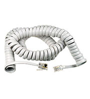 18-2041, Шнур витой телефонный для трубки 4Р4С, L=4.00м., белый