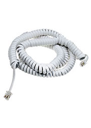 18-2071, Шнур витой телефонный для трубки 4Р4С, L=7.00м., белый