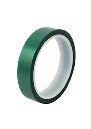 NKS-1425PTS-G-10, термостойкая ПЭТ клейкая лента зеленая  10мм х 33м
