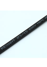 Трубка термоусадочная 3,0/1,5 черная, 20-3006