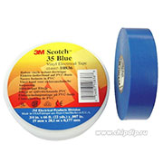 Scotch 35 blue, изолента высшего класса синяя, 19мм х 20м х0,18мм