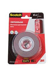 40021915, двусторонняя сверхпрочная лента 19мм Х 1,5м 6кг/30см