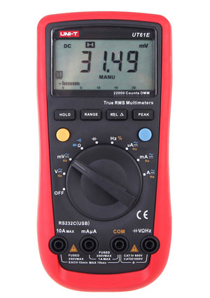 UT61E+, Мультиметр цифровой True RMS с автоматическим выбором диапазона