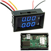 97667, Измерительная головка 0-100V 0-10A Blue (шунт встроен)