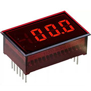 DMS-20PC-0-RL-C, Вольтметр цифровой, измерительная головка до 200мВ, приглушенный красный