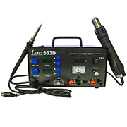 LUKEY-853D, Фен и паяльник 15В, 2А со встроенным блоком питания