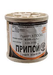 Припой ПОС61 ПРВ 1.5мм катушка 1кг