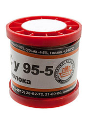 Припой ПОСУ95-5 ПРВ 0.8мм  катушка 200г, Pb Free