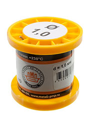 Припой ПОС40 ТР 1.0мм катушка 100г